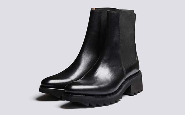 Grenson Tilly Womens Chelsea Boots in Black Leather GRS212634